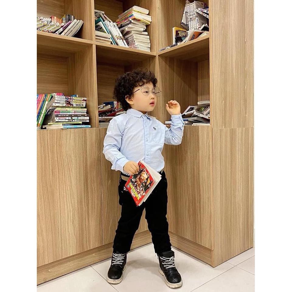 Áo sơ mi bé trai tay dài cực men vải nhập cực đẹp hàng cao cấp