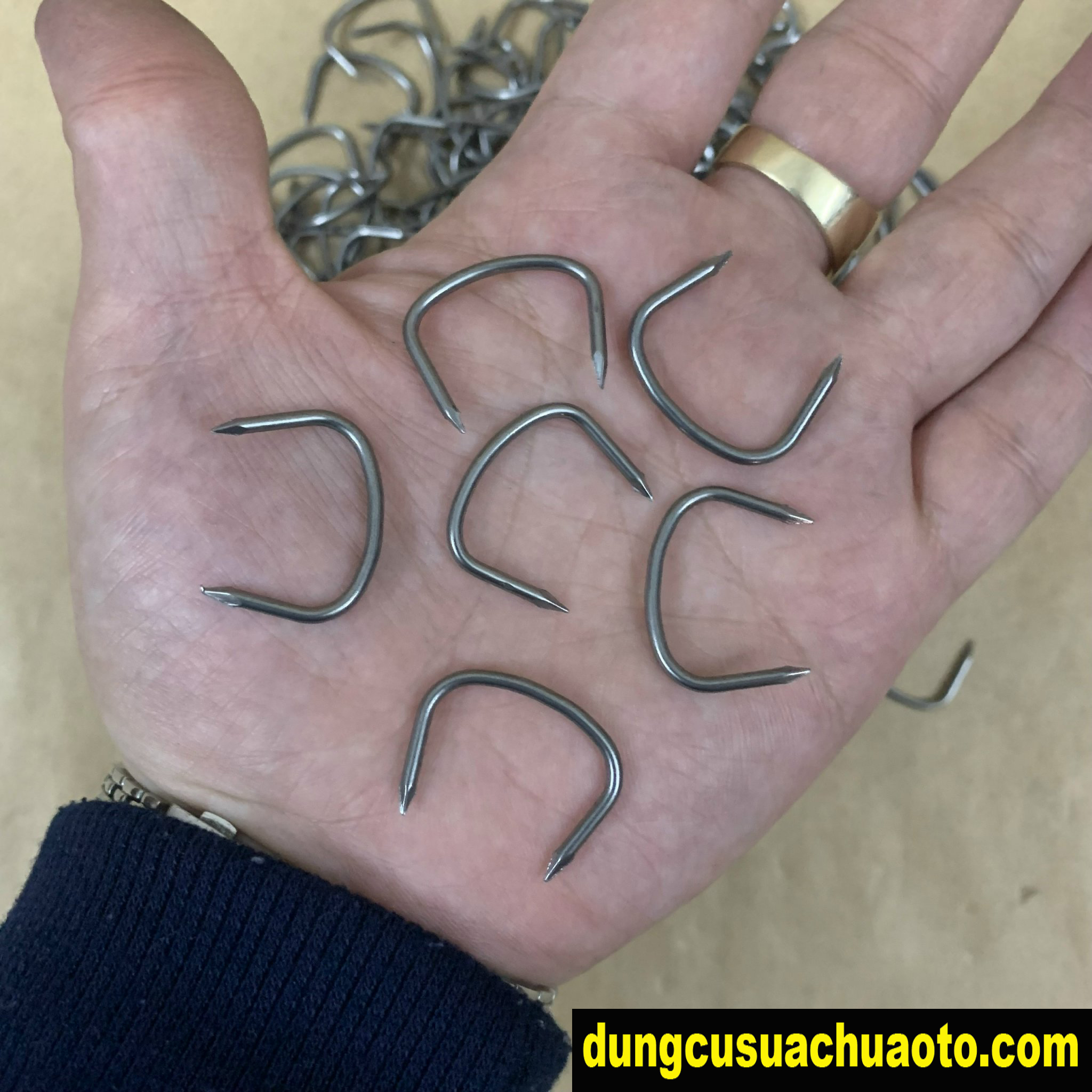 COMBO Kìm bóp ghim có rãnh + Ghim chuyên bọc ghế da Ô tô