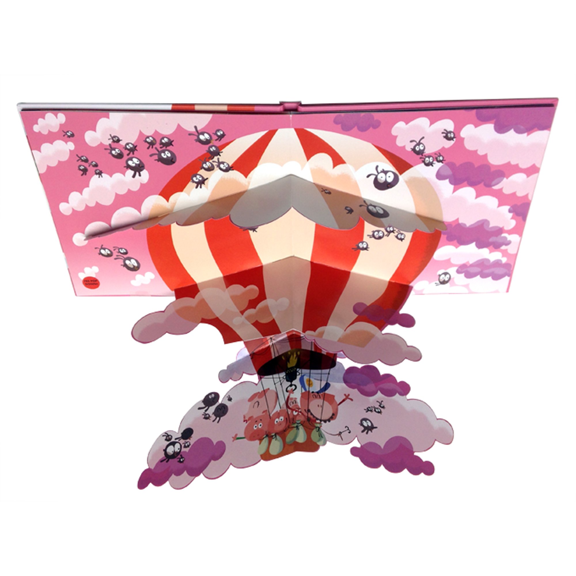 Sách tương tác - Cuộc Đua Khinh Khí Cầu - Sách lật mở Pop Down 3D cho bé