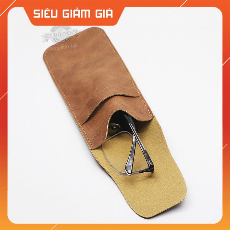 Bao da đựng kính loại mềm chống trầy hiệu quả - Hàng handmade, nhiều màu