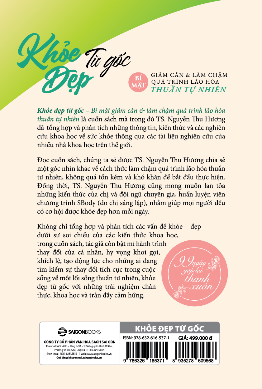 Sách - Khỏe Đẹp Từ Gốc - Bí Mật Giảm Cân &amp; Làm Chậm Quá Trình Lão Hóa Thuần Tự Nhiên (Dự kiến có hàng 10/10)