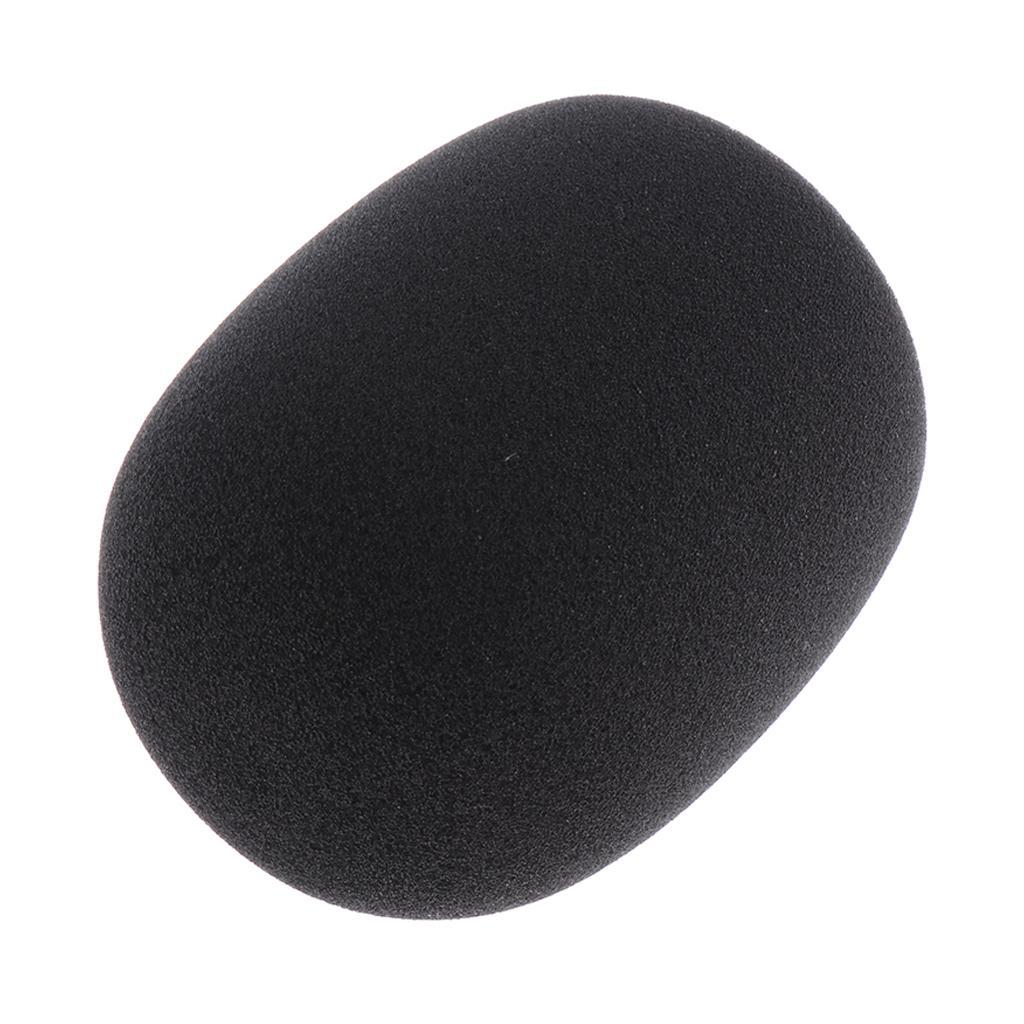 4X Large Black Microphone Foam Cover Mic Windscreen for Condenser Mic 5cm Dia