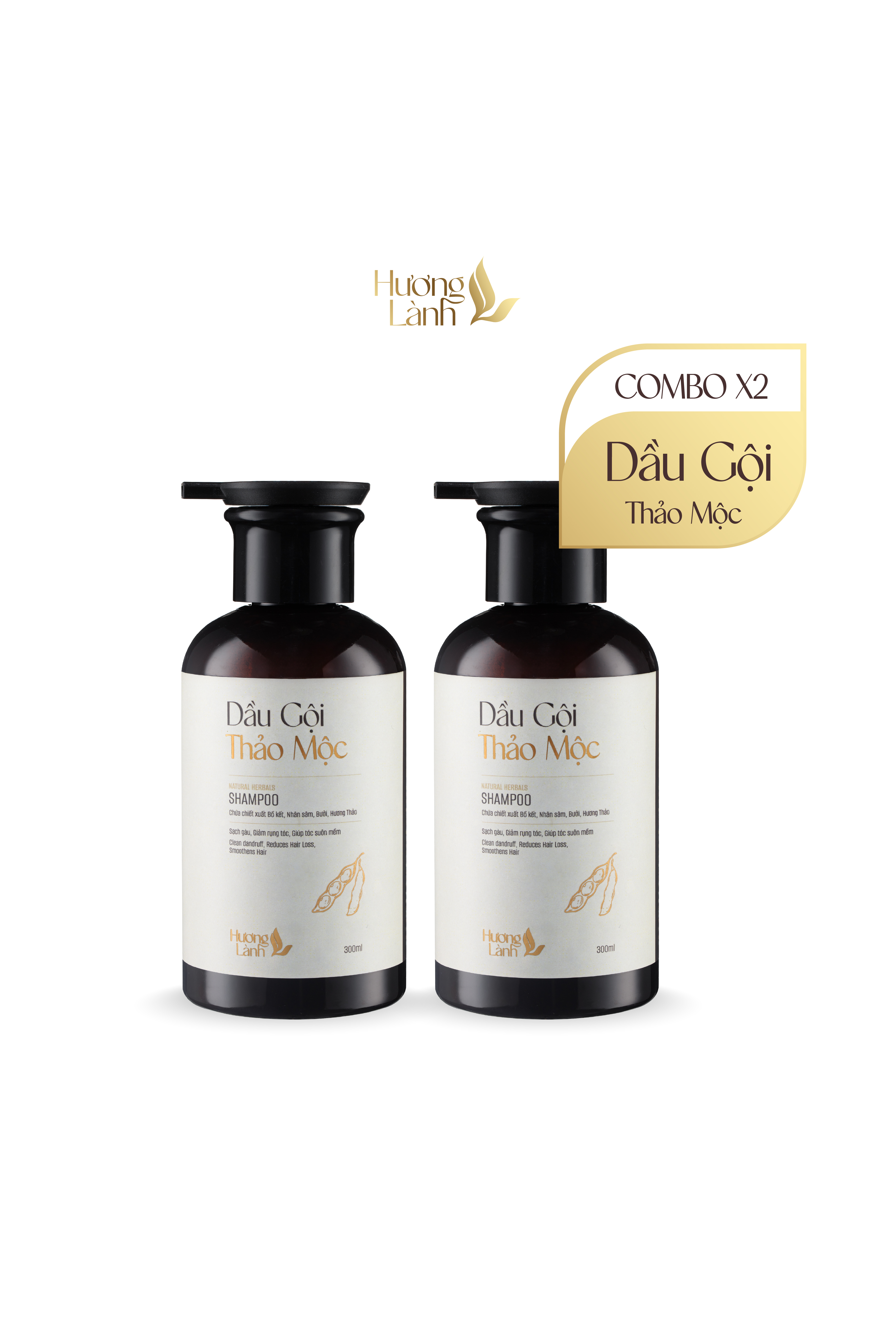 COMBO 2 chai Dầu gội Thảo mộc Hương Lành