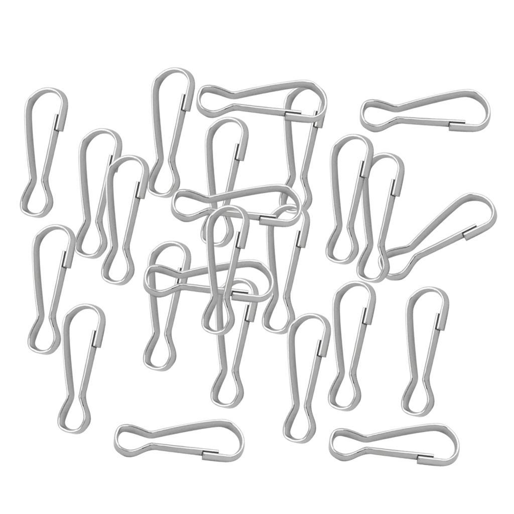 60pcs Metal Snap Lanyard Clip Hook Carabiner Camping Clasp Buckle