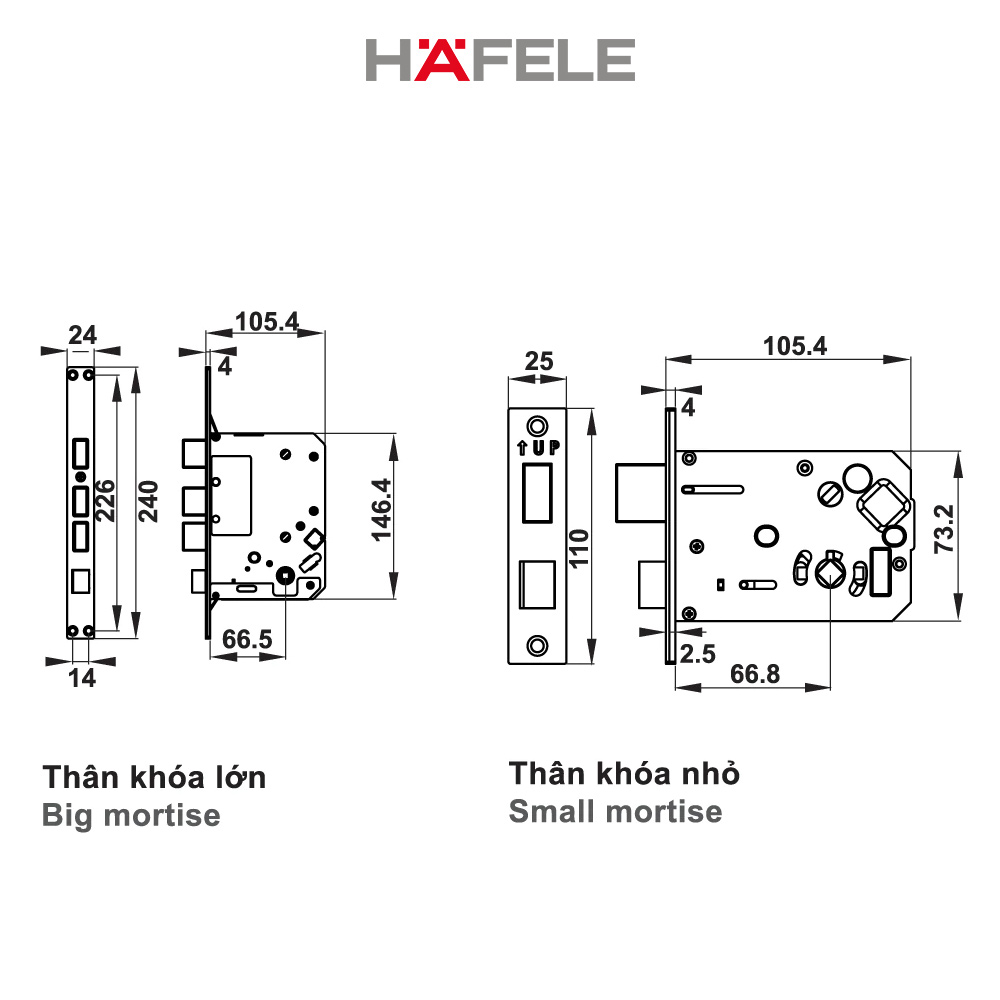 Khóa điện tử Hafele EL7000-TC màu đen (Hàng chính hãng