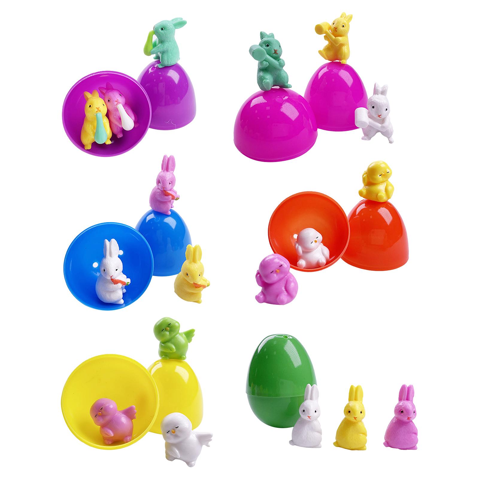 Set 12 Trứng Phục Sinh Kèm 36 Món Quà Đồ Chơi Động Vật Ngẫu Nhiên Dành Cho Trẻ Em