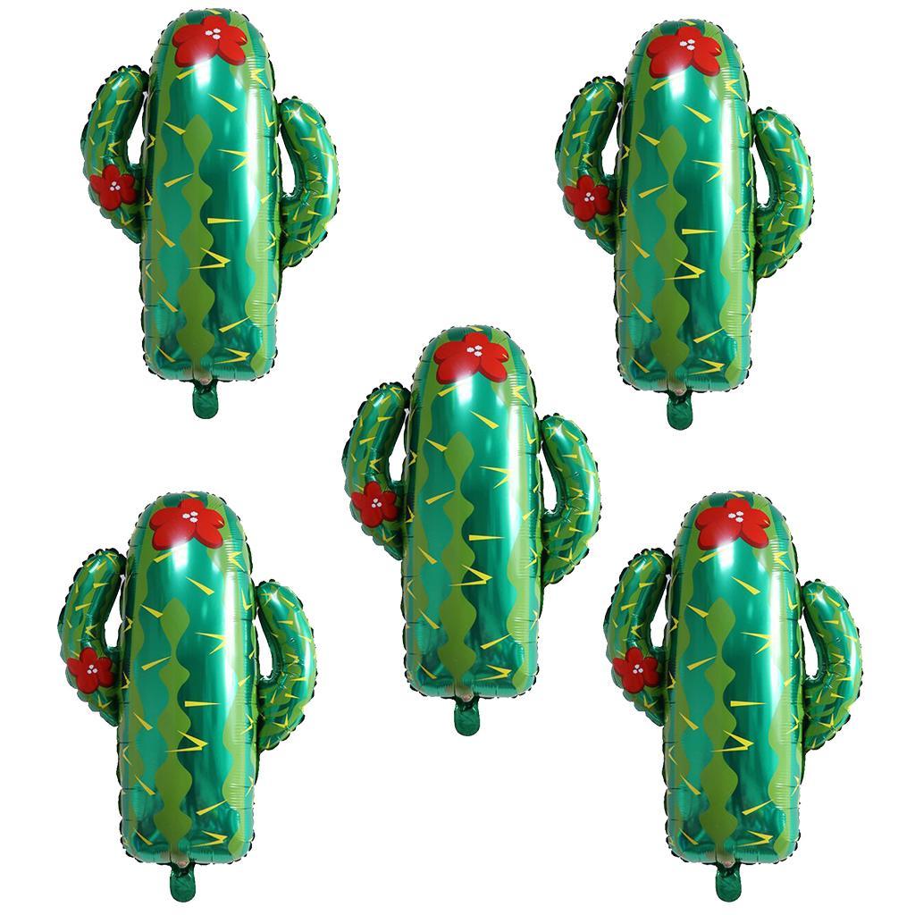 6X 5 Pieces Cactus Aluminium Foil Balloon Baby Shower Kid Birthday Party Decor