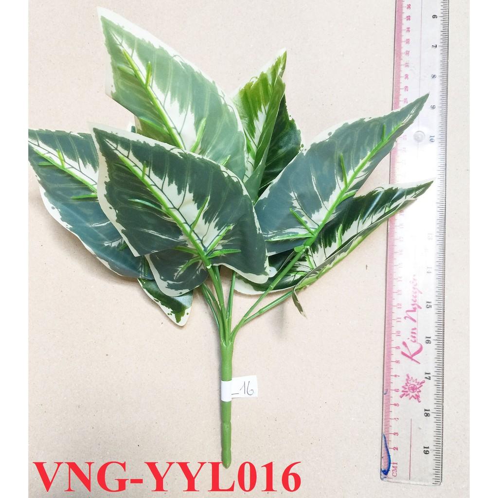 Cây giả - cây trang trí tróc bạc giả, cây trầu bà trắng giả, cây muống Nhật giả, 30cm - YYL16