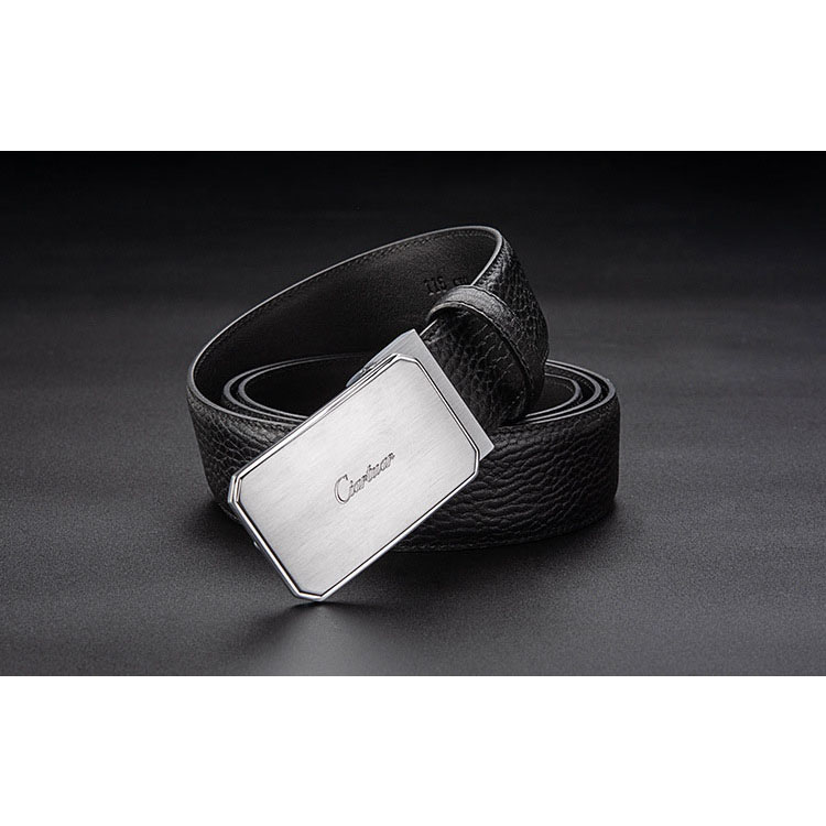 Thắt lưng nam cao cấp BH913 Khóa bấm bằng đồng nguyên khối. Dây da bò vân hạt Dây lưng dây nịt nam