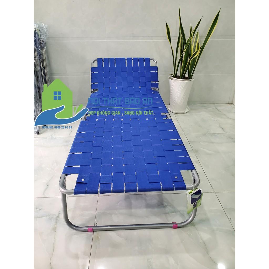 Giường xếp vải dù khung sắt cỡ lớn GX03 (RỘNG75CM X DÀI1M9