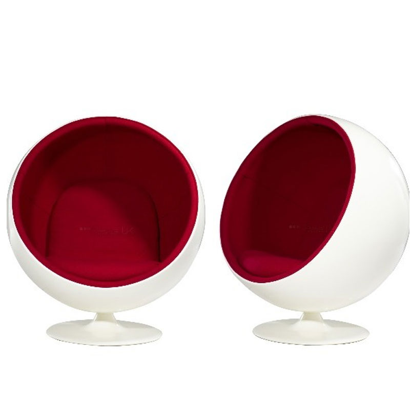 Ghế thư giãn Ball Chair màu đỏ vỏ trắng