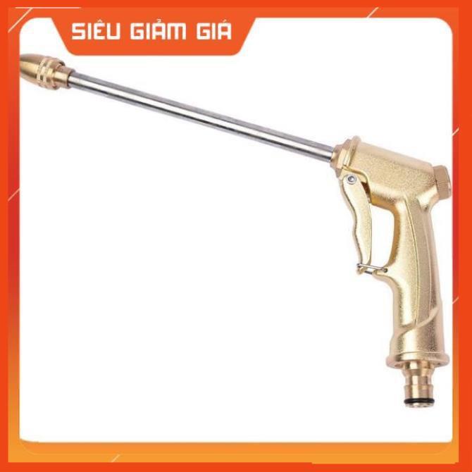 Bộ dây vòi xịt nước rửa xe, tưới cây . tăng áp 3 lần, loại 15m 206701-3 đầu đồng,cút đồng+ tặng mở chai