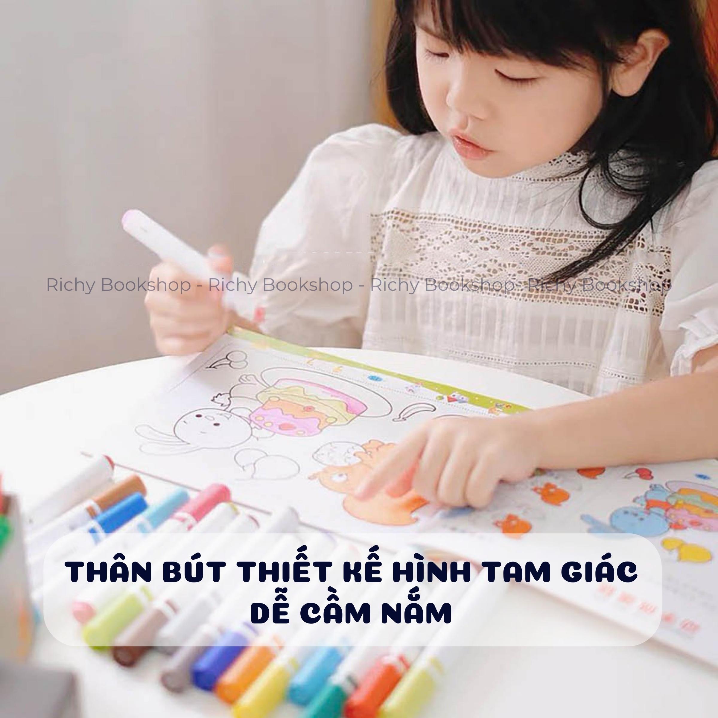 Hộp Bút Dạ Màu Nước An Toàn cho bé Washable Marker MIDEER