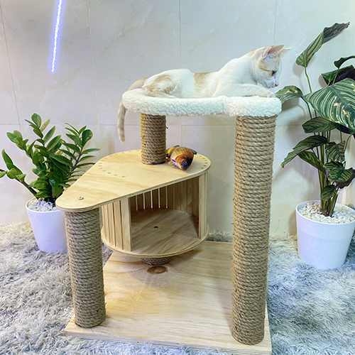 Cat tree – Trụ cào móng cho mèo có hộc gỗ độc đáo