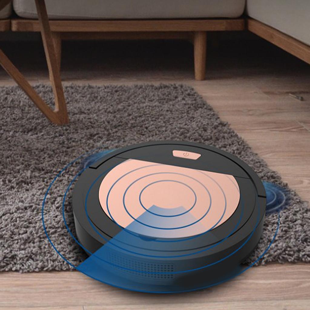 Robot Vacuum Cleaner 3.7V 3W Auto Sweeper for Hard Floors Carpets 1800Pa White