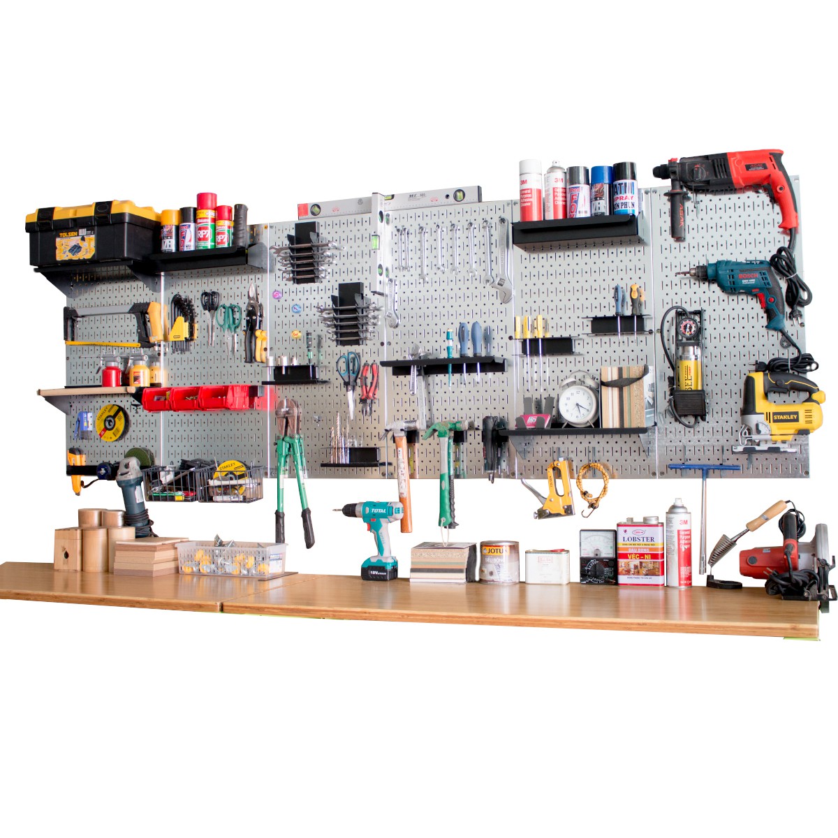 Bộ 2 Giá Treo Dụng Cụ 35 Pegboard - Móc Treo Đồ Nghề Sử Dụng Với Bảng Treo Dụng Cụ Sửa Chữa Pegboard Cơ Khí SMLIFE