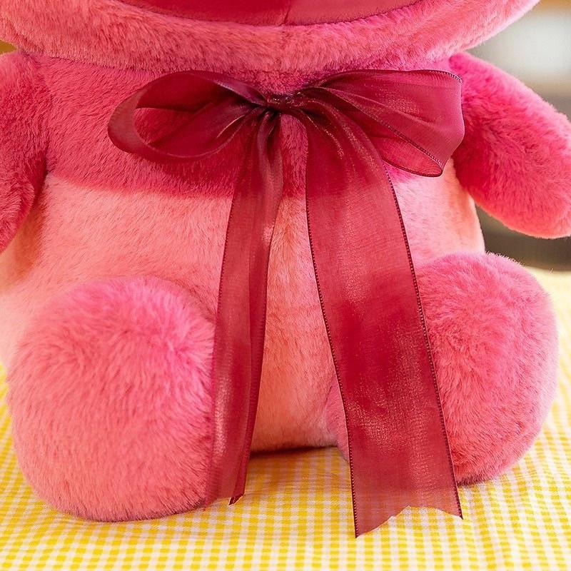 Gấu Dâu Lotso Đỏ Đeo Nơ - Lotso Dâu Cao Cấp