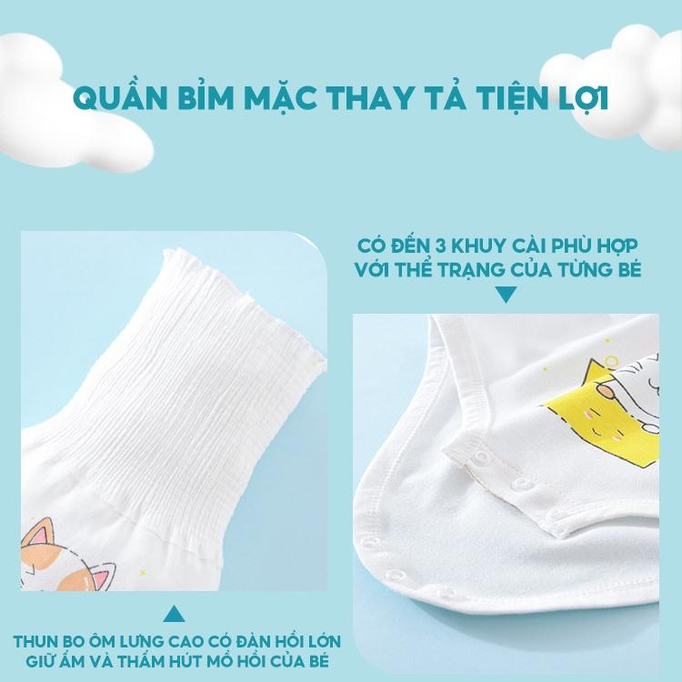 Quần Lót Mặc Ngoài Bỉm Tả Cho Bé Từ 0-2 Tuổi Quần Lưng Cao Cotton 100%