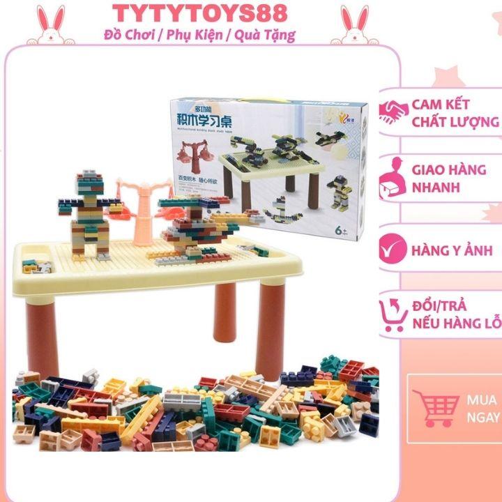 Xếp hình cho bé bàn đa năng lắp ráp 120 chi tiết sáng tạo thông minh