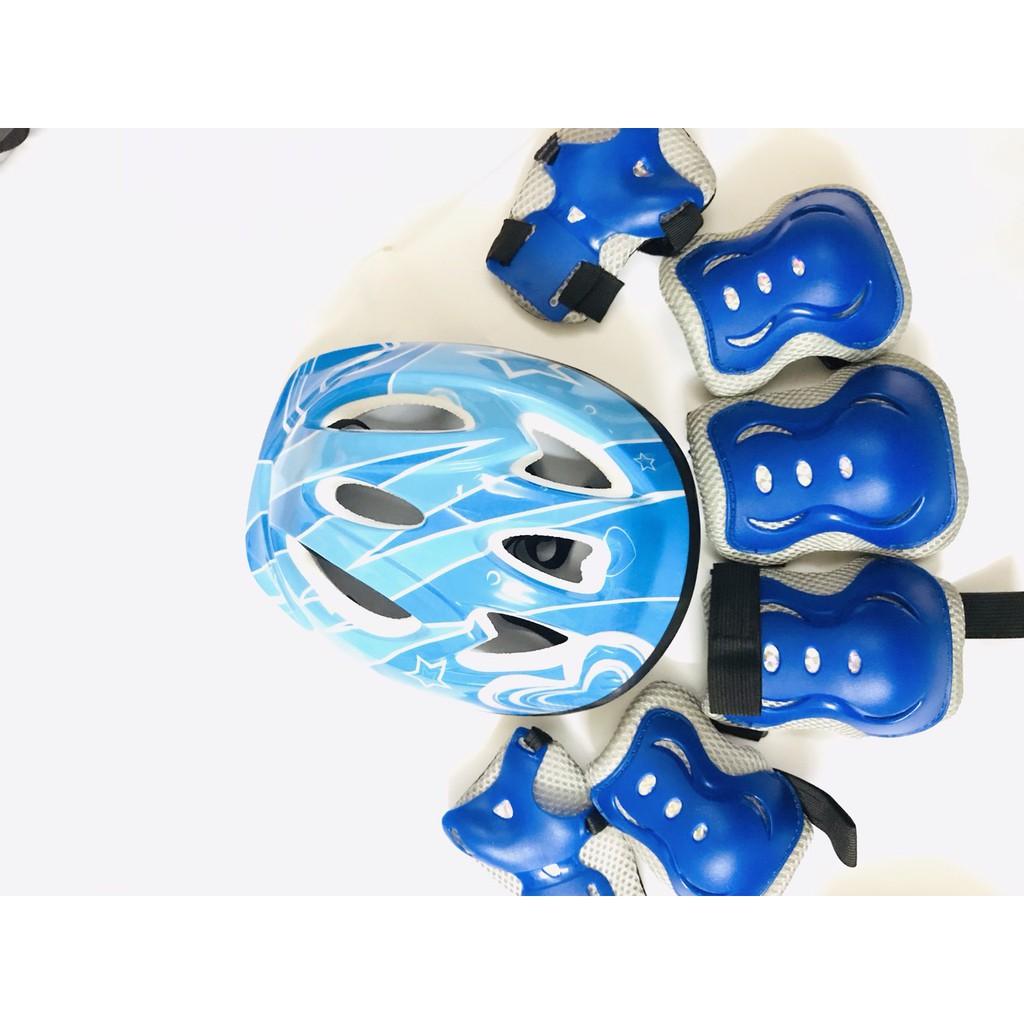 COMBO(Bộ bảo vệ +Mũ) bảo hộ tay chân trượt patin,đi xe đạp.. dành cho các bé từ 2 - 10 tuổi (Hàng chính hãng)