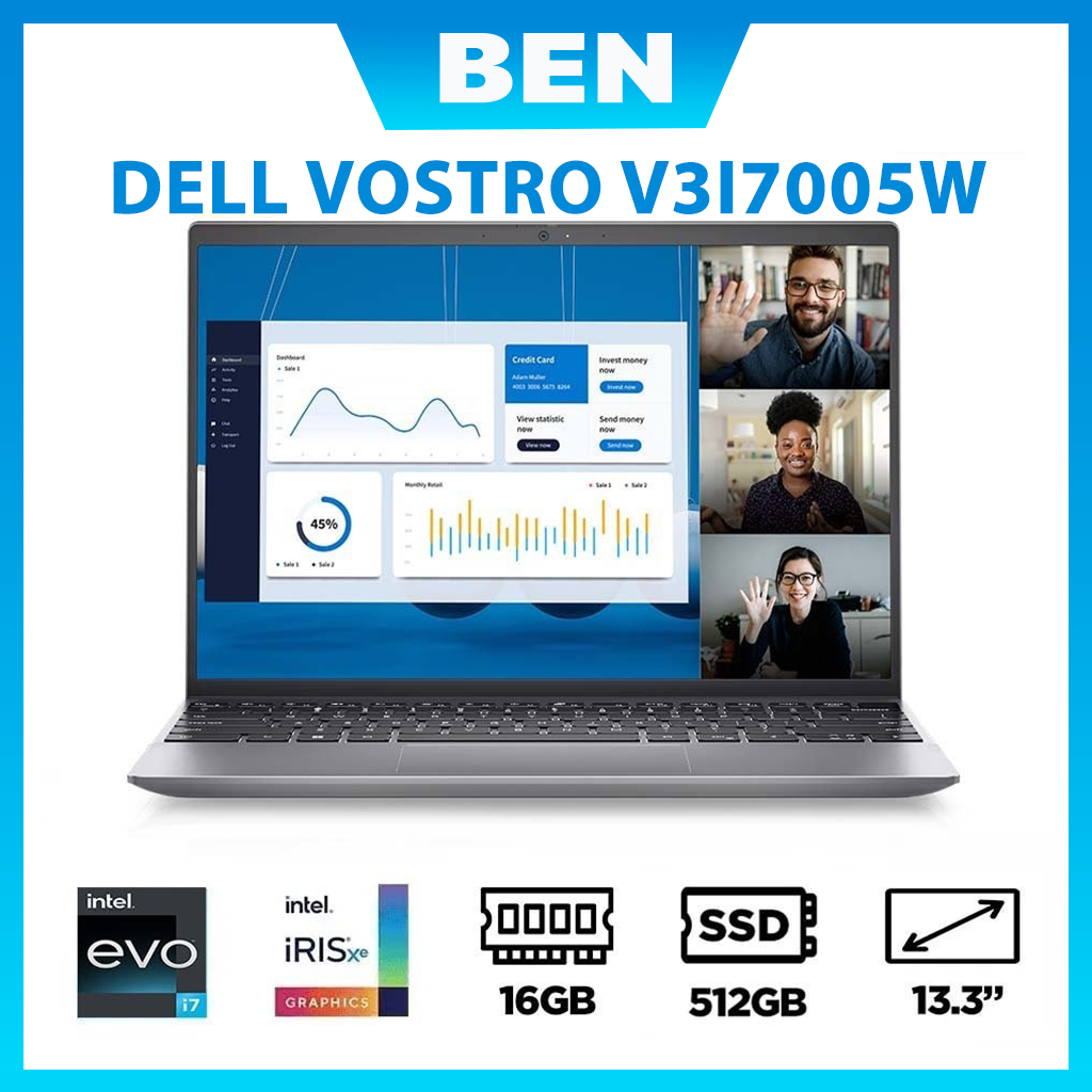 Laptop Dell Vostro 5320 V3I7005W-Gray Hàng chính hãng