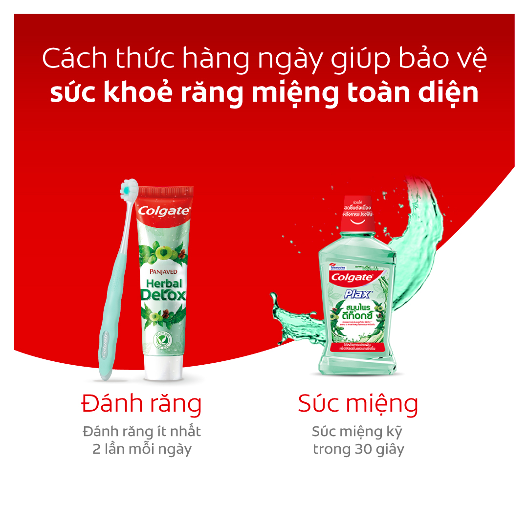 Bộ 2 Nước súc miệng Colgate Herbal Detox 500ml