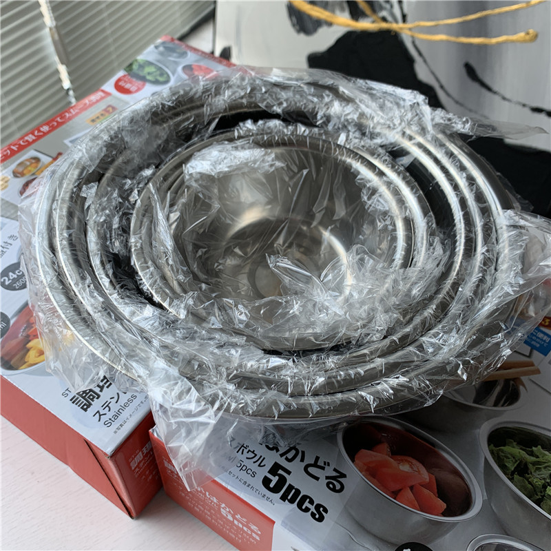 HÀNG CAO CẤP sét 5 Bát/ Tô Trộn Inox 304 Có Chia Vạch