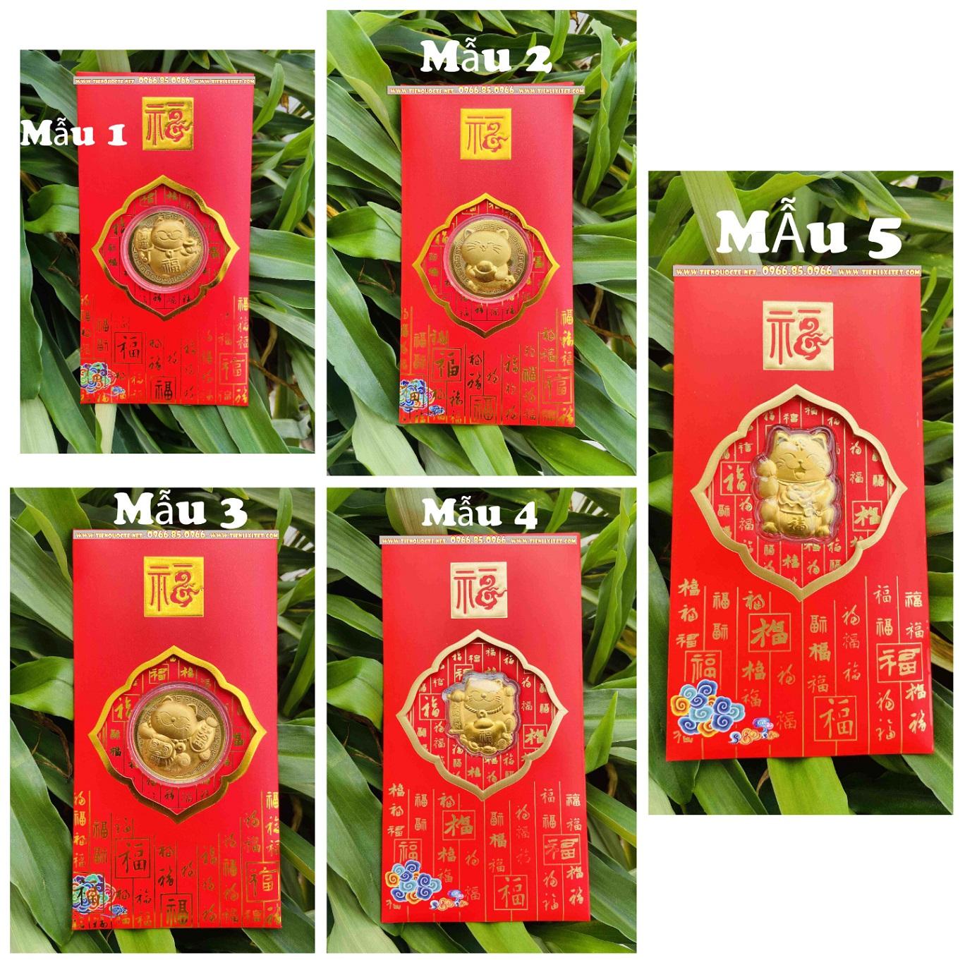 Bao lì xì Ti.ền 2023 Bao lì xì Mèo vàng Quý mão M1 LGLSC000635