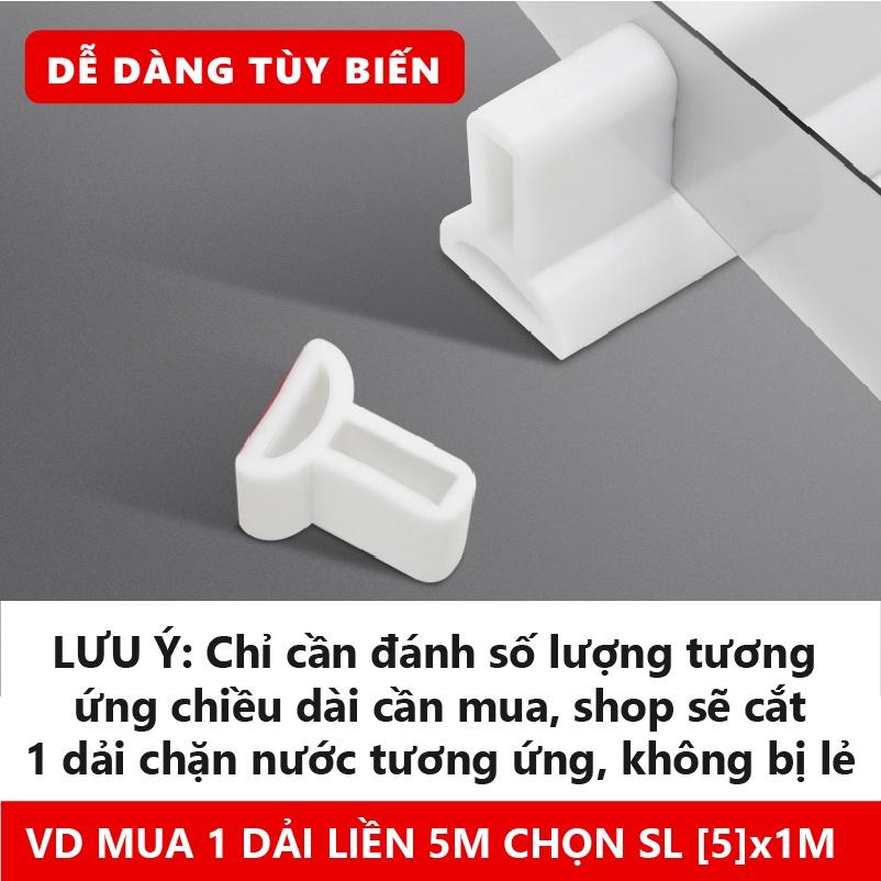 Dải chặn nước nhà tắm - Thanh Silicon chống thấm nước dùng cho nhà vệ sinh, chỗ rửa tay, phòng giặt