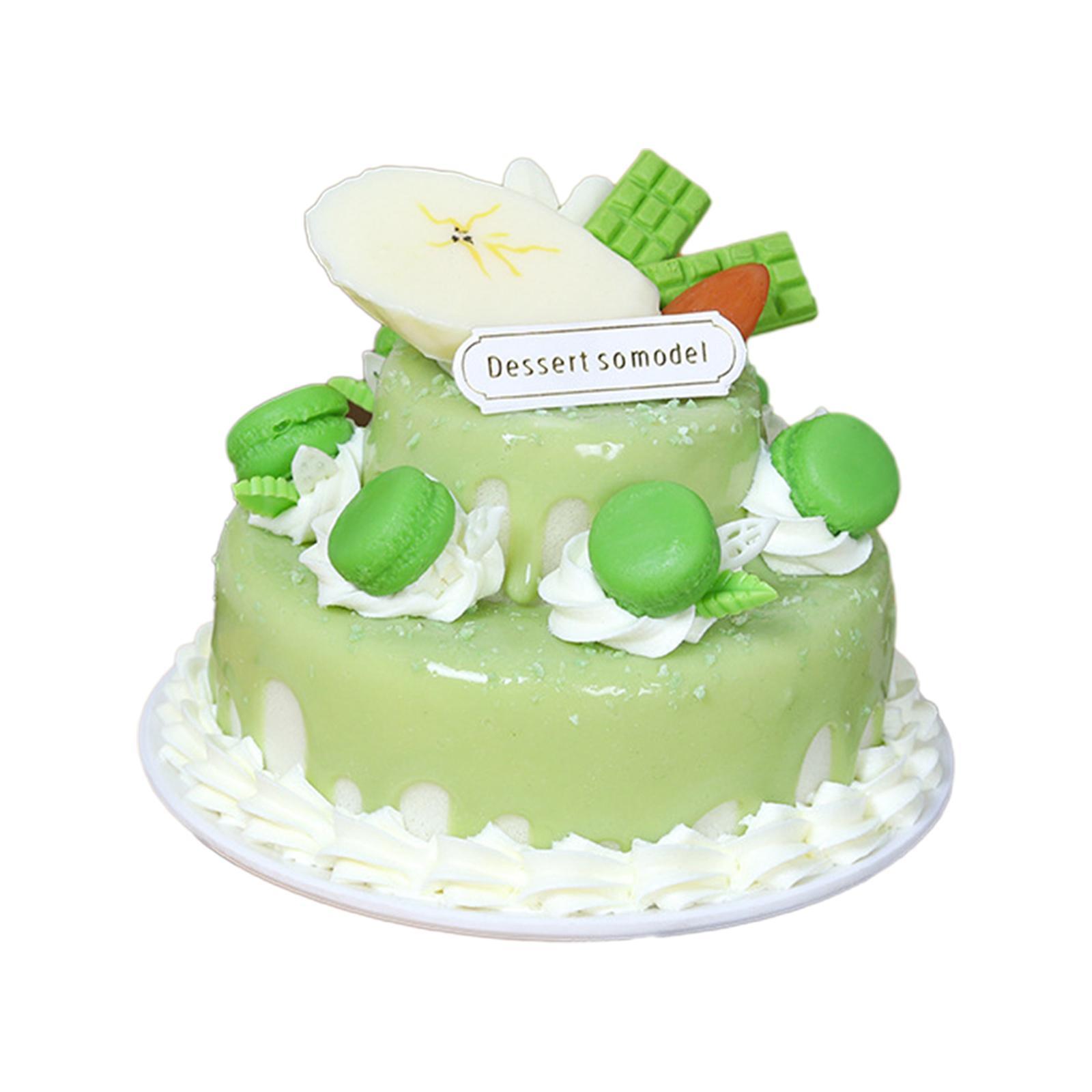 Fake Cake for Display, Artificial Cake Model Decoration Kitchen Photography Props