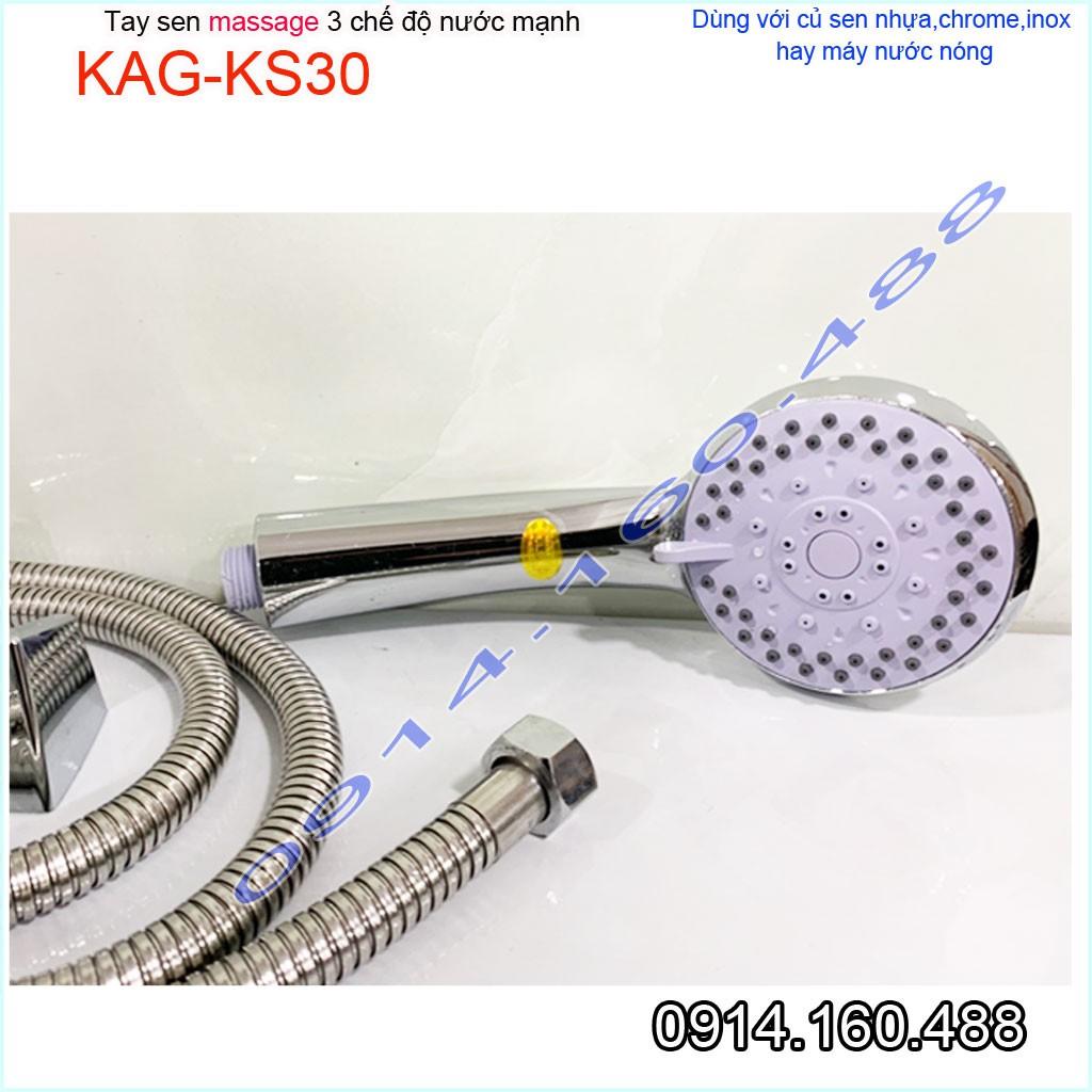 Vòi sen tắm cao cấp KAG-KS30 trọn bộ có dây, Best Sales shower head vòi hoa sen tia nước mạnh sử dụng tốt