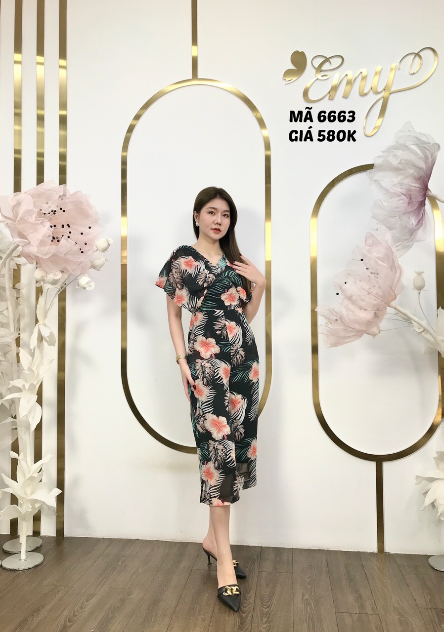 JUMSUIT EM6663  tay cánh dơi eo cách điệu