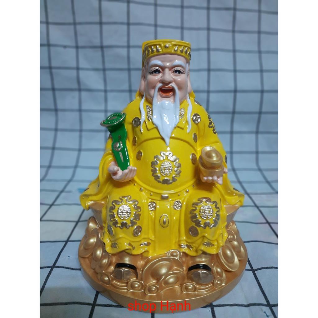 Tượng Thần Tài Thổ Địa áo vàng đế tròn