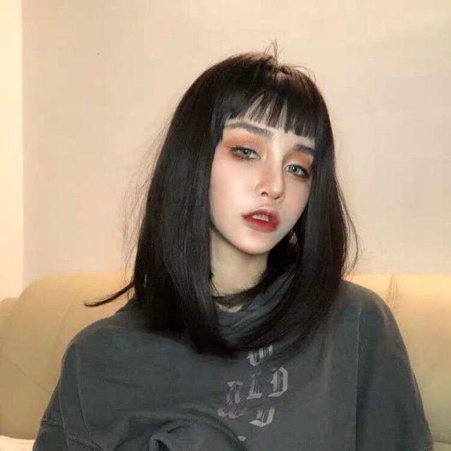 Tóc giả mái ngố mái ngố dày