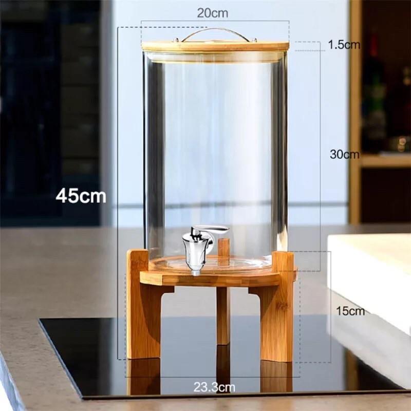 Bình đựng nước thuỷ tinh có vòi rót
