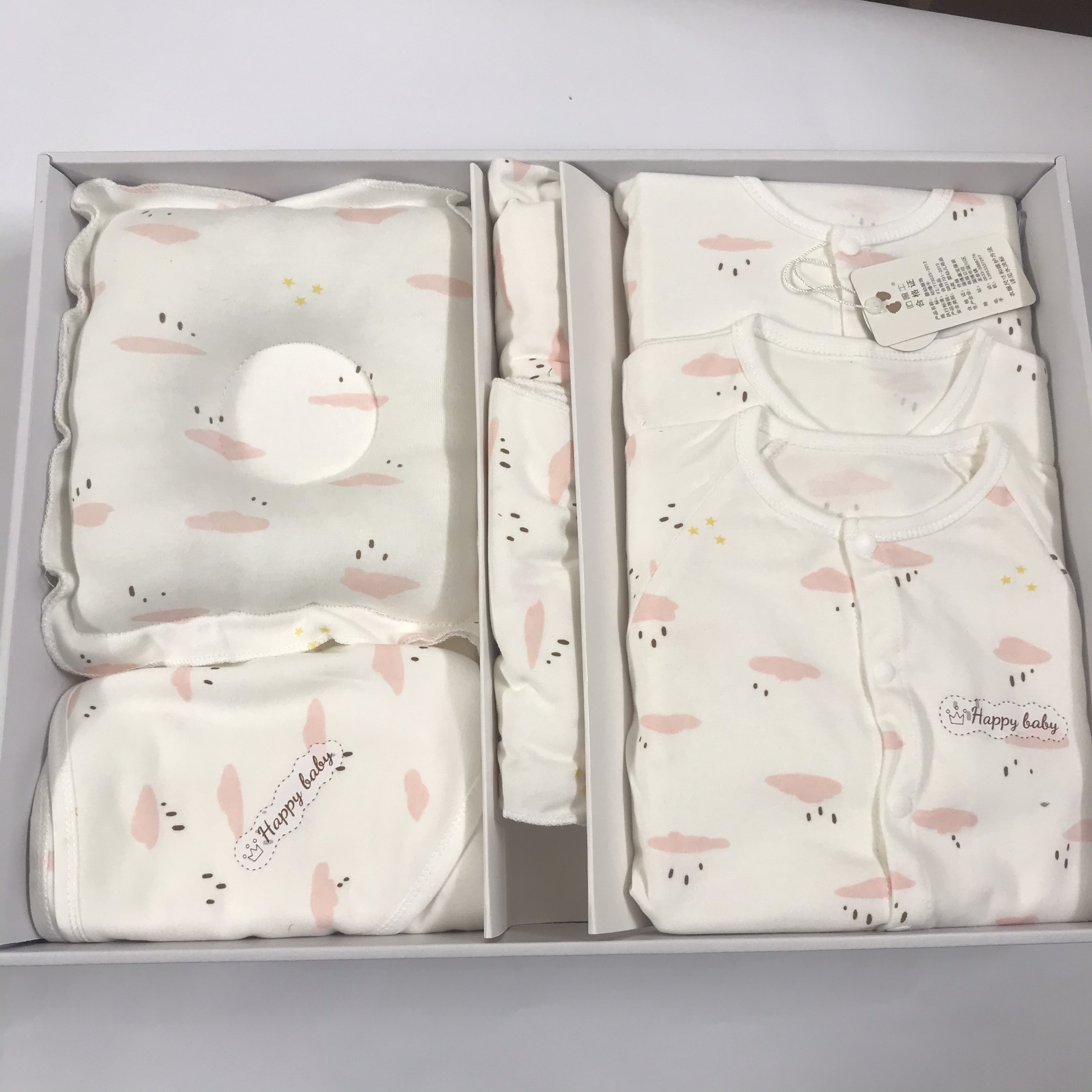 Set đồ sơ sinh quà tặng cho bé gái 21 chi tiết coton có hộp sang chảnh