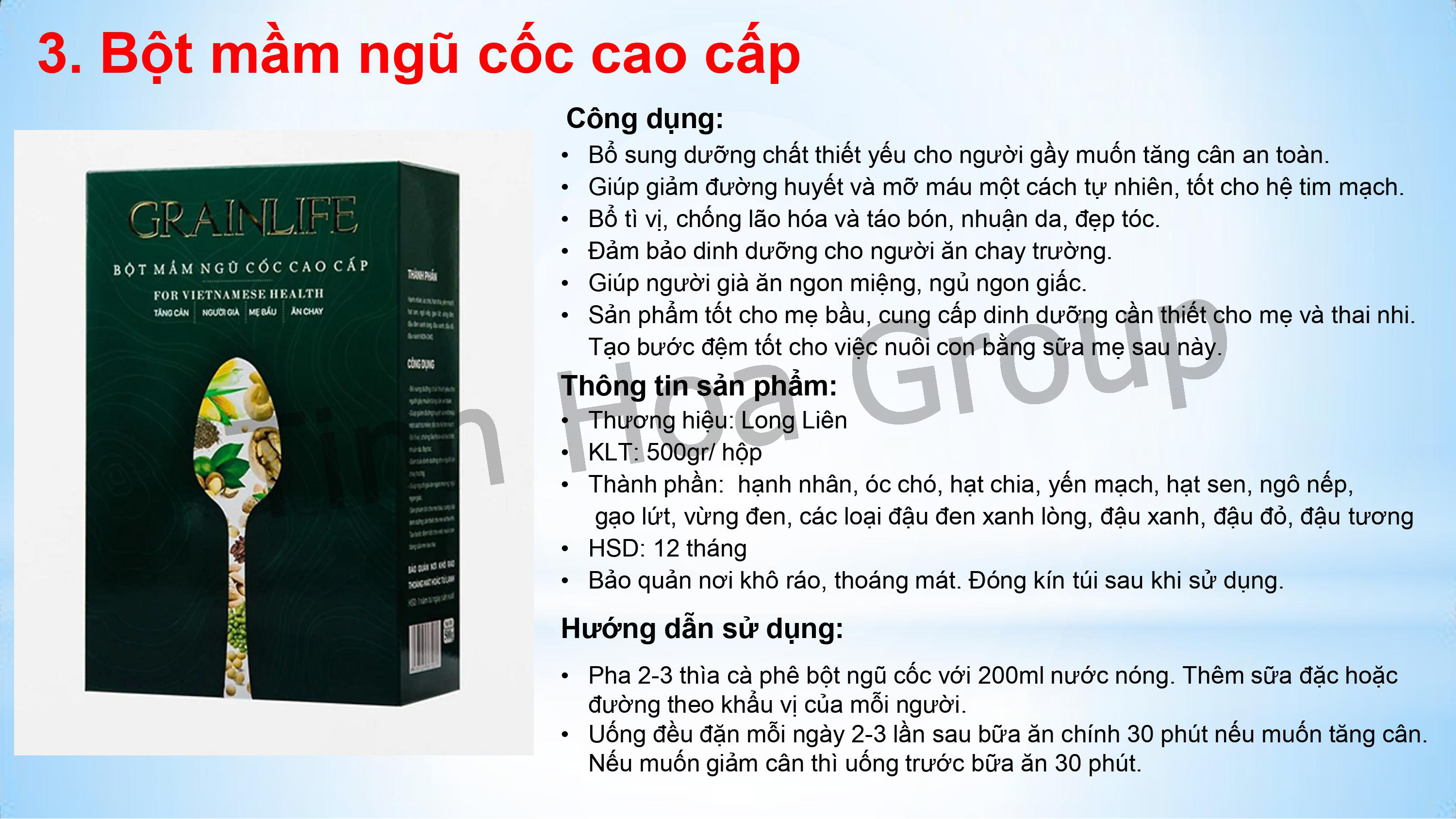 Bột mầm ngũ cốc cao cấp hộp 500gr (Kèm quà tặng) -Bột ngũ cốc bổ sung năng lượng cần thiết phù hợp cho mọi đối tượng