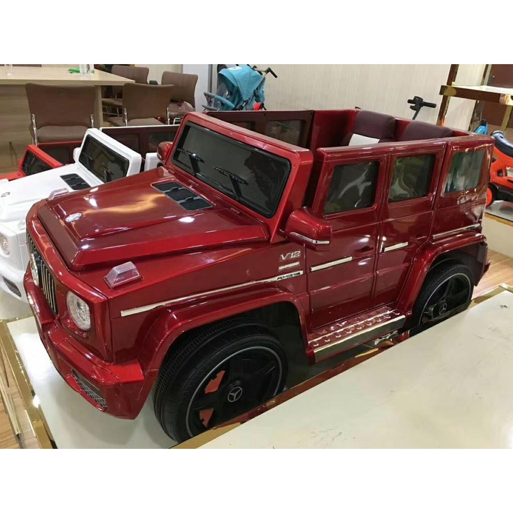 Ô tô xe điện đồ chơi MERCEDES G65 vận động cho bé 2 chỗ 4 động cơ (Đỏ-Đen -Trắng)