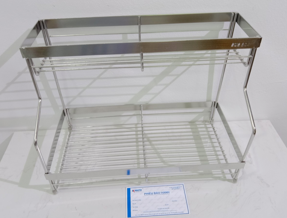 Kệ gia vị 2 tầng inox 304, KB-813