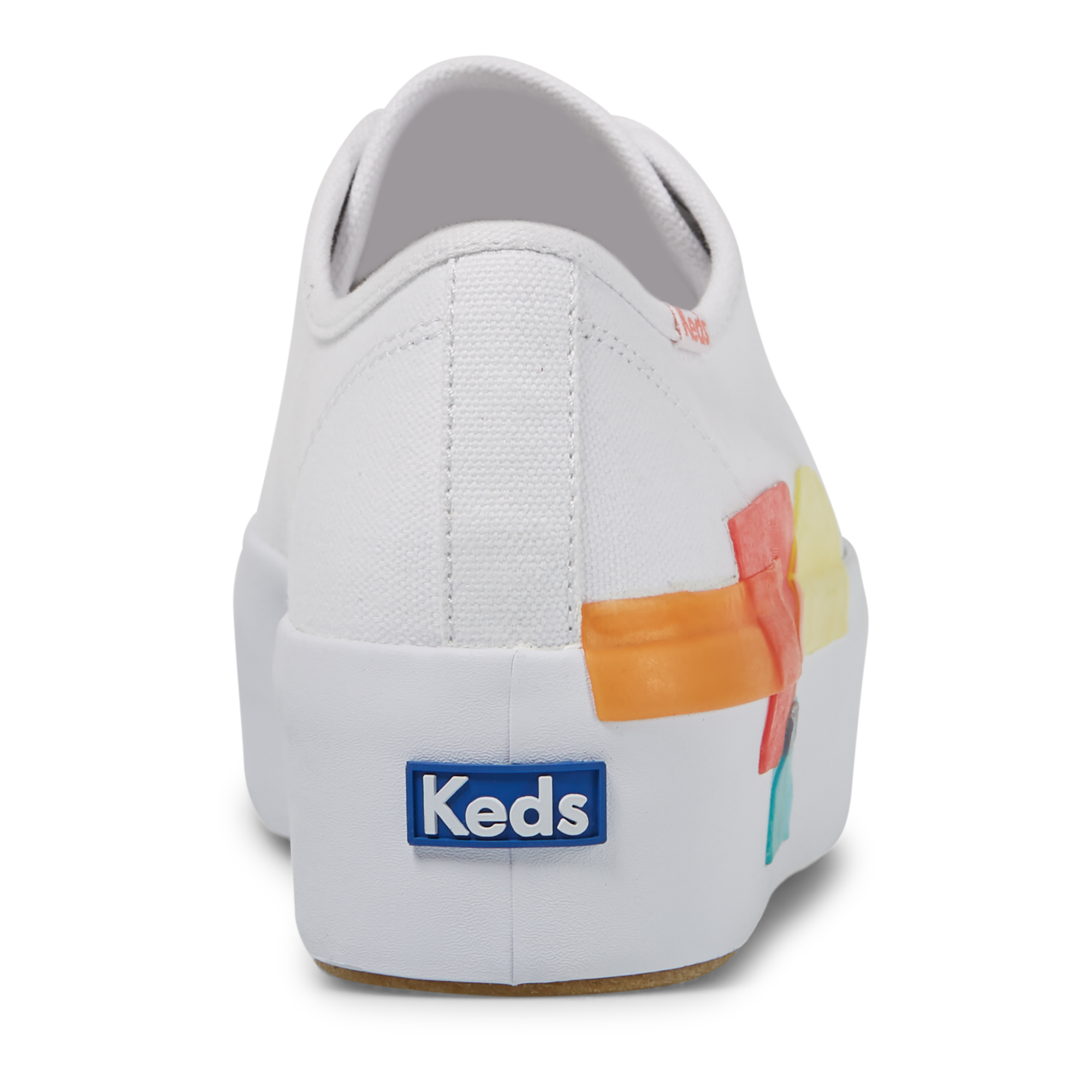 Giày Keds Nữ- Triple Up Canvas Blocked Rubber White- KD066390