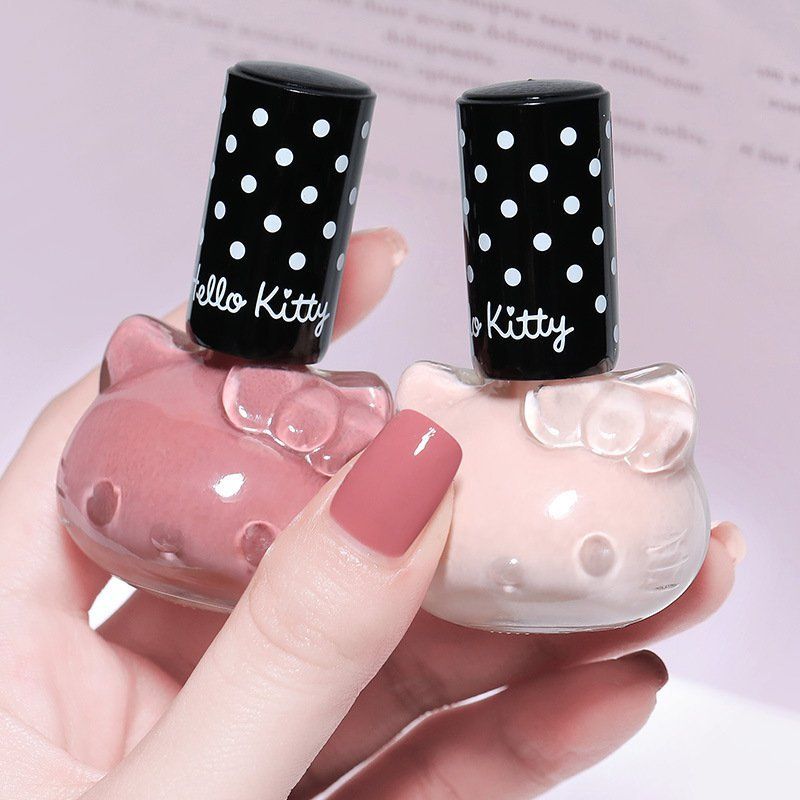 Sơn nail bóng, sơn móng tay gel nhanh khô lọ hình mèo Hello Kitty SM13