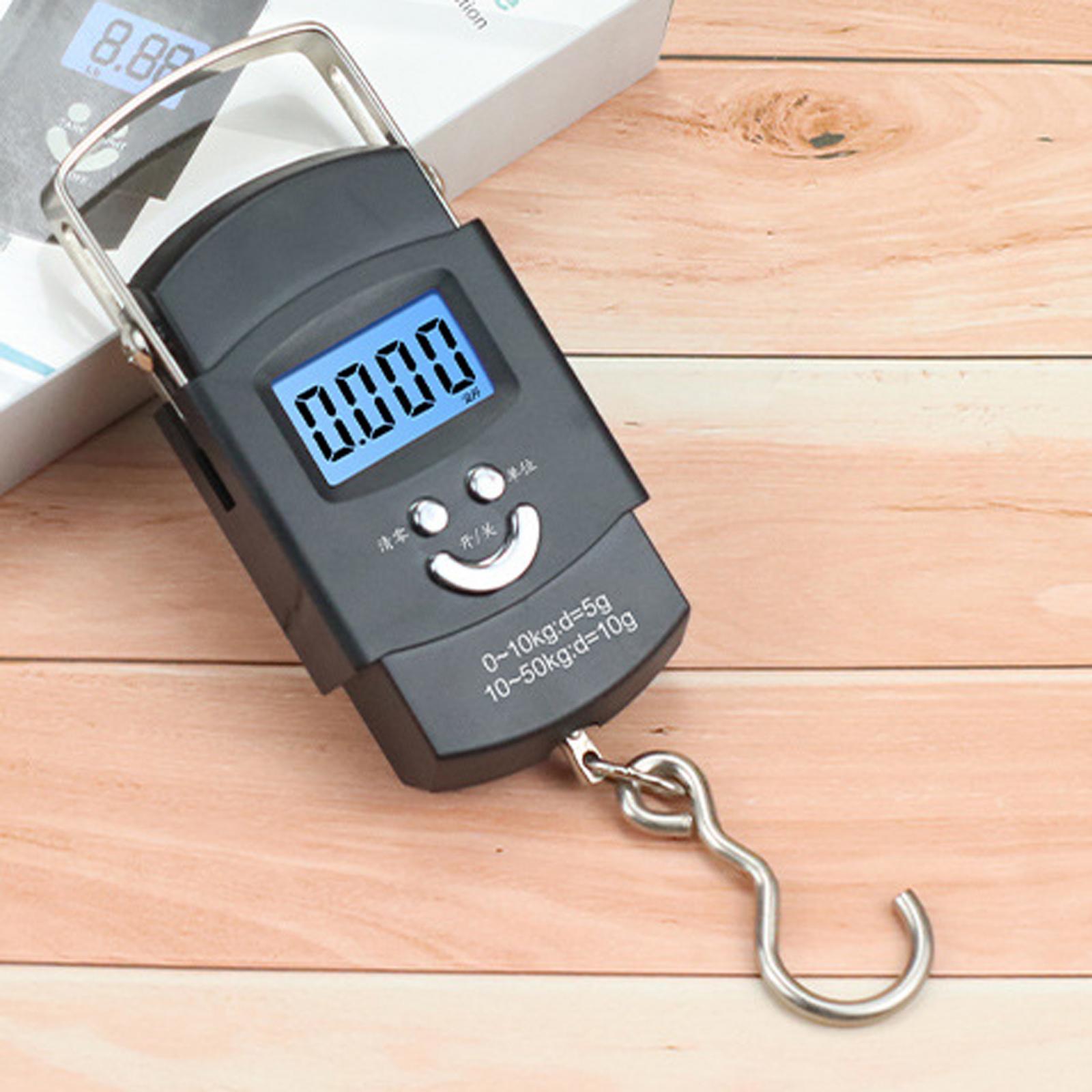 Fishing Digital Scale Suitcase Weighing Scale with Backlit LCD Screen 110lb/50kg Luggage Weight Scale for Farmer Market, Home, Supermarket