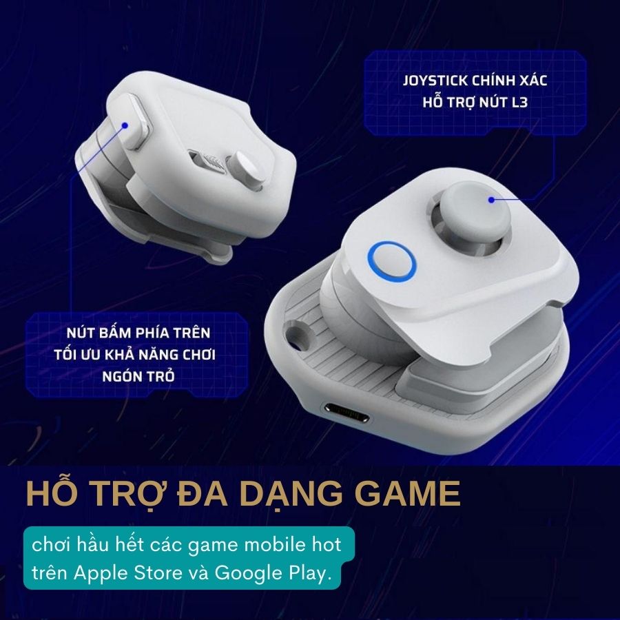 Tay cầm chơi game Aobing Lite - Điều khiển gaming kết nối bluetooth 5.0 hỗ trợ điện thoại và ipadd