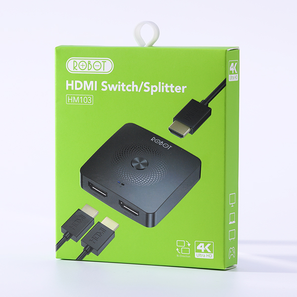 HUB Chuyển Đổi ROBOT HM103 đa cổng HDMI Hỗ Trợ Hai Chiều Switch/Splitter - Hàng Chính Hãng