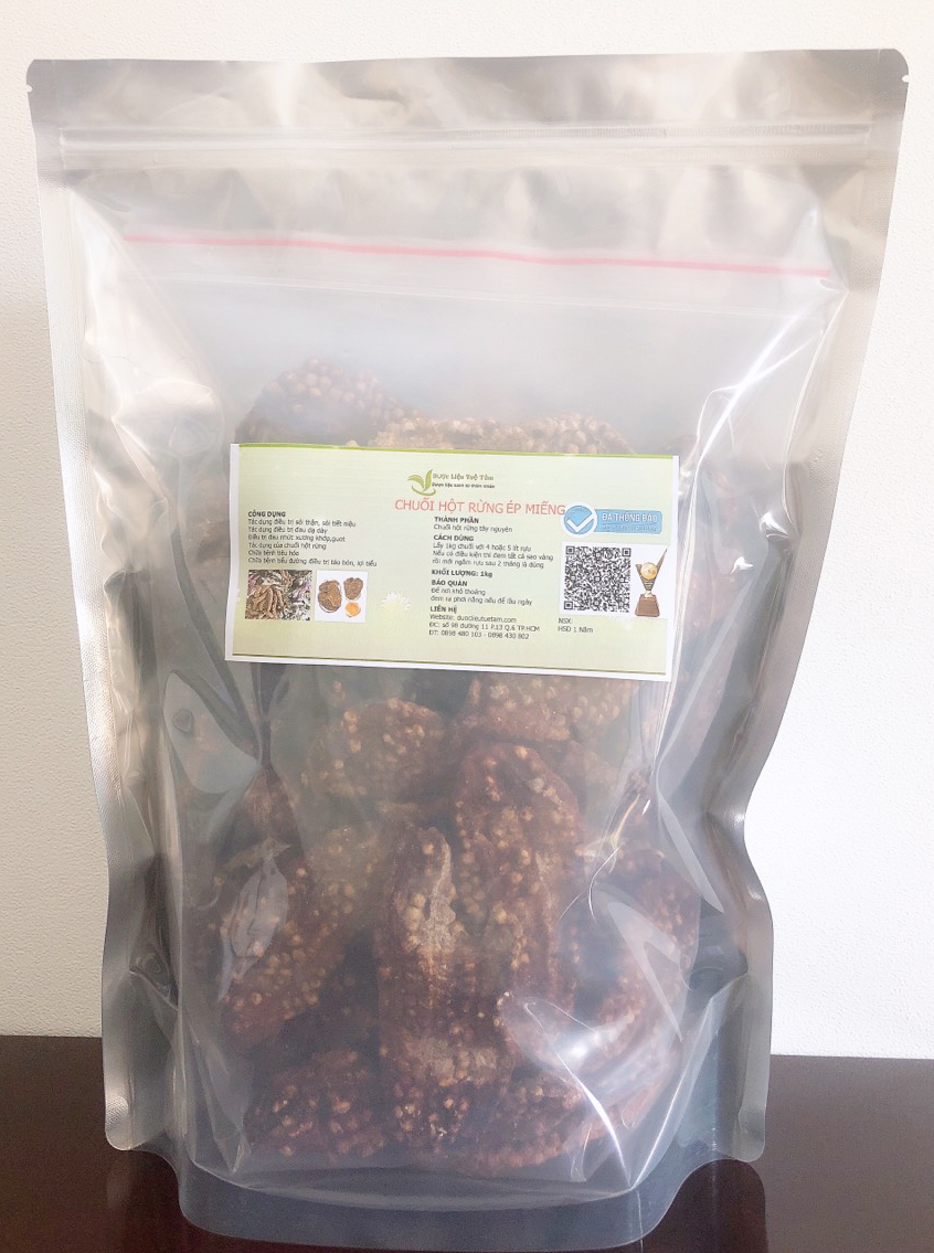 Chuối hột rừng Tây Nguyên ép miếng gói 1kg