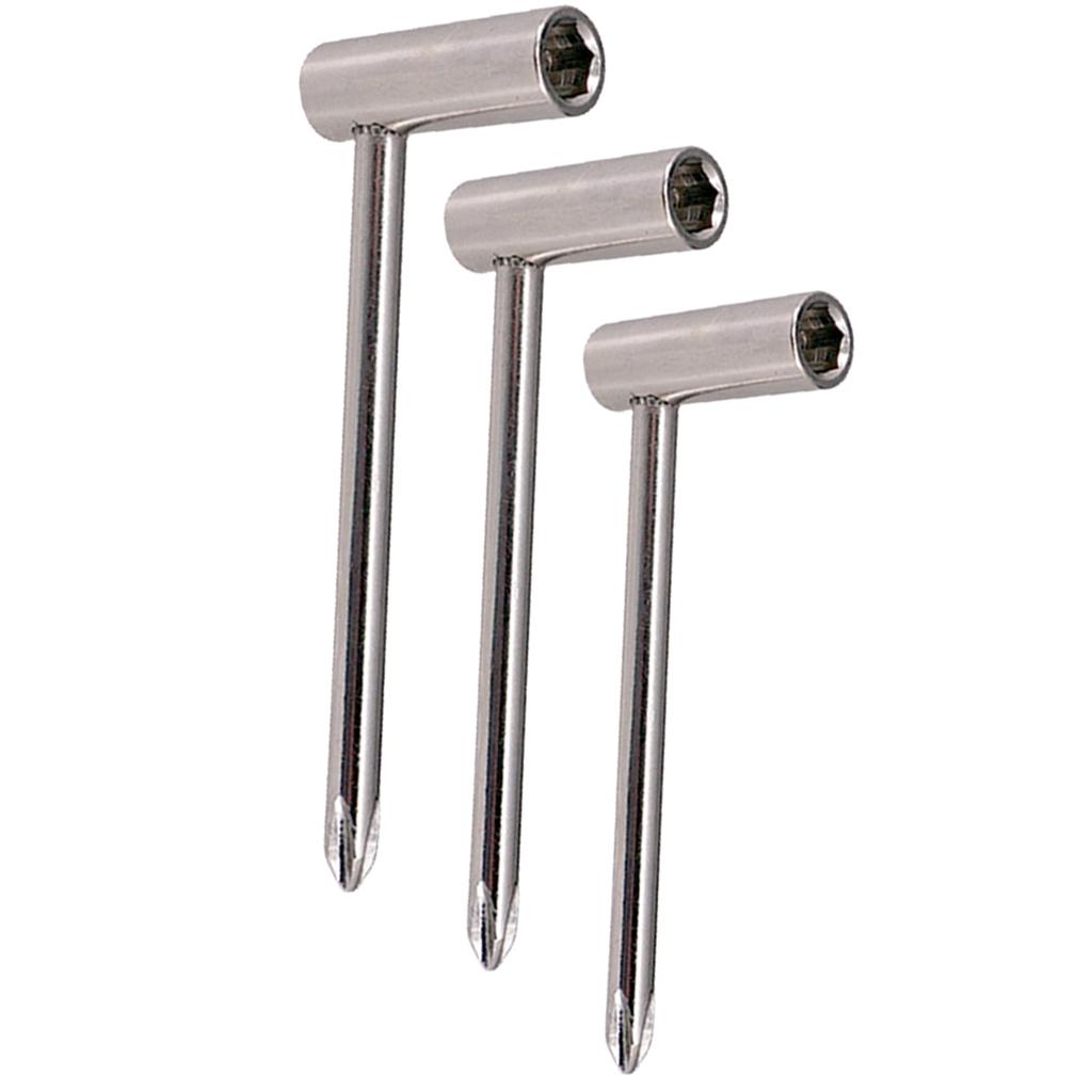 3 CHIẾC Tay Cầm Dài Đàn Guitar Giàn Cần Điều Chỉnh Cờ Lê Cờ Lê/7/8/6.35mm-Bạc