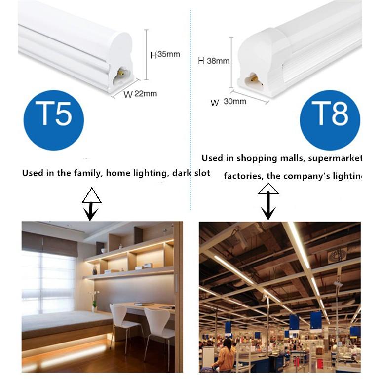 Đèn LED Tuýp T5 Liền Máng Dài 90/120 cm. Màu Xanh Lá/ Xanh Dương/ Đỏ/ Hồng/ Trắng/ Vàng