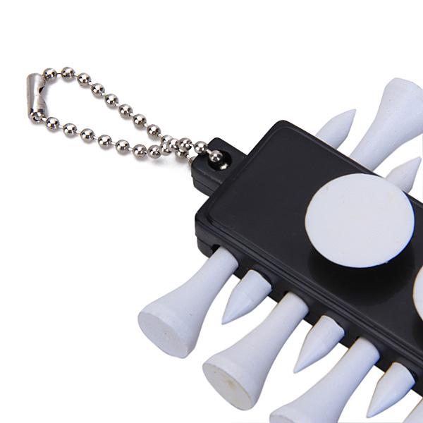 Plastic Tee Holder Carrier 3 Ball Marker 12Pcs 2 1/8 inch Wood Tees
