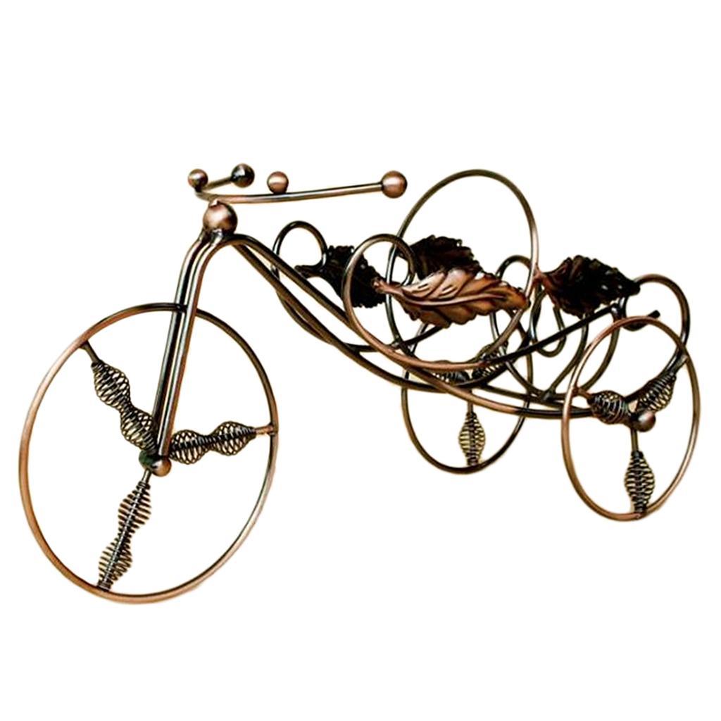 Vintage Tricycle Shaped Metal Bottle Holder, Free Standing Wine Bottle