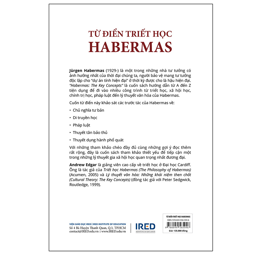 Sách IRED Books - Từ điển triết học Habermas (Habermas: The Key concepts) - Andrew Edgar